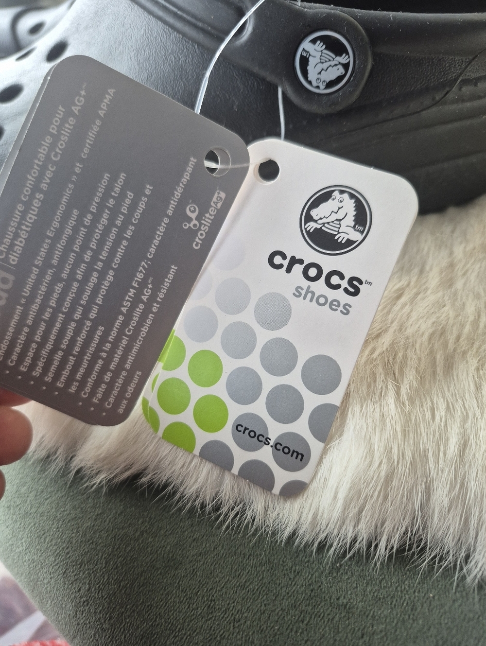 Silver Cloud CROCS Classic Clog in Black Dibetics And Sensitive Feet - Picture 4 of 11